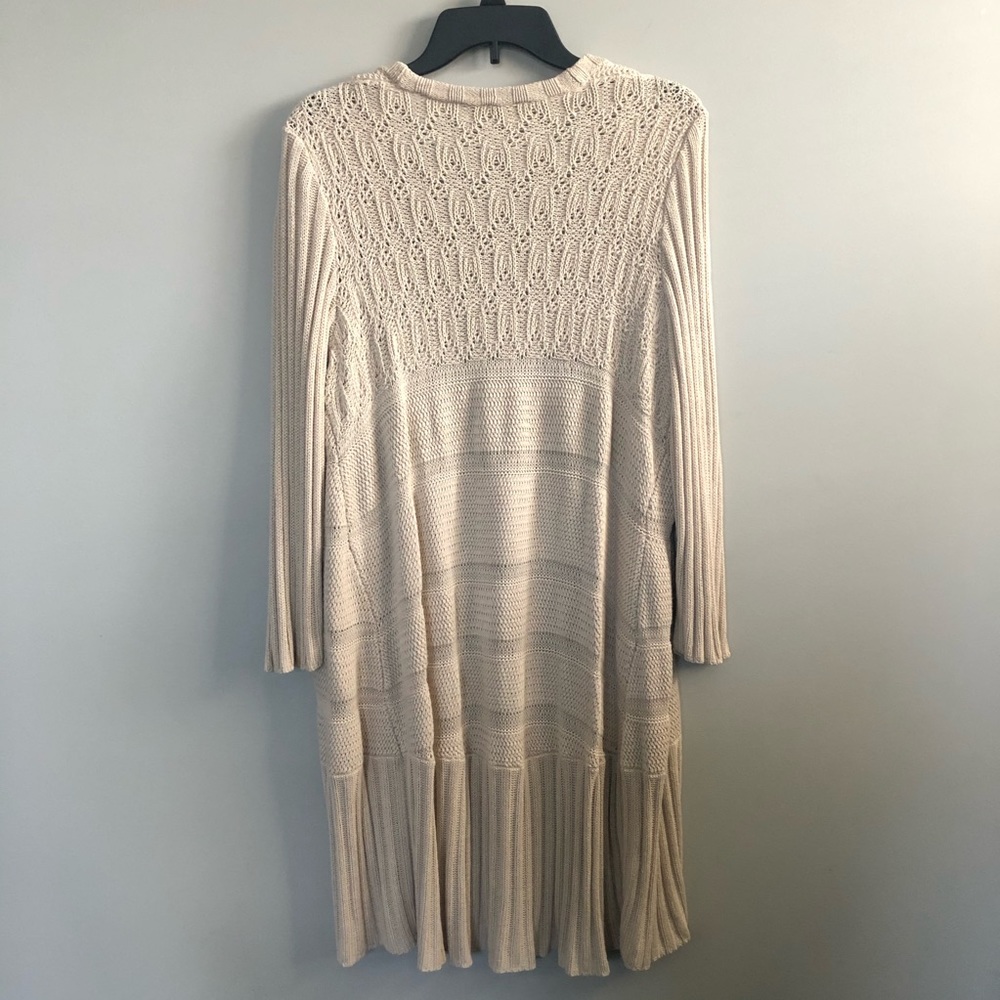 Chico’s Ivory Crocheted Cardigan